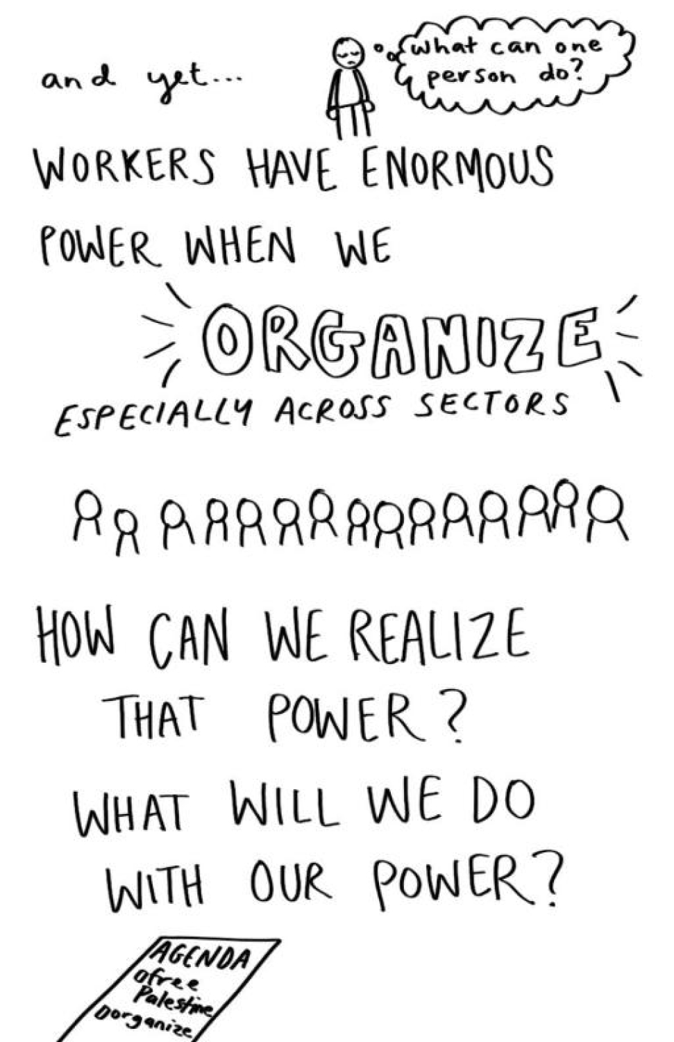 And yet... workers have enormous power when we organize, especially across sectors. How can we realize that power? What will we do with our power?